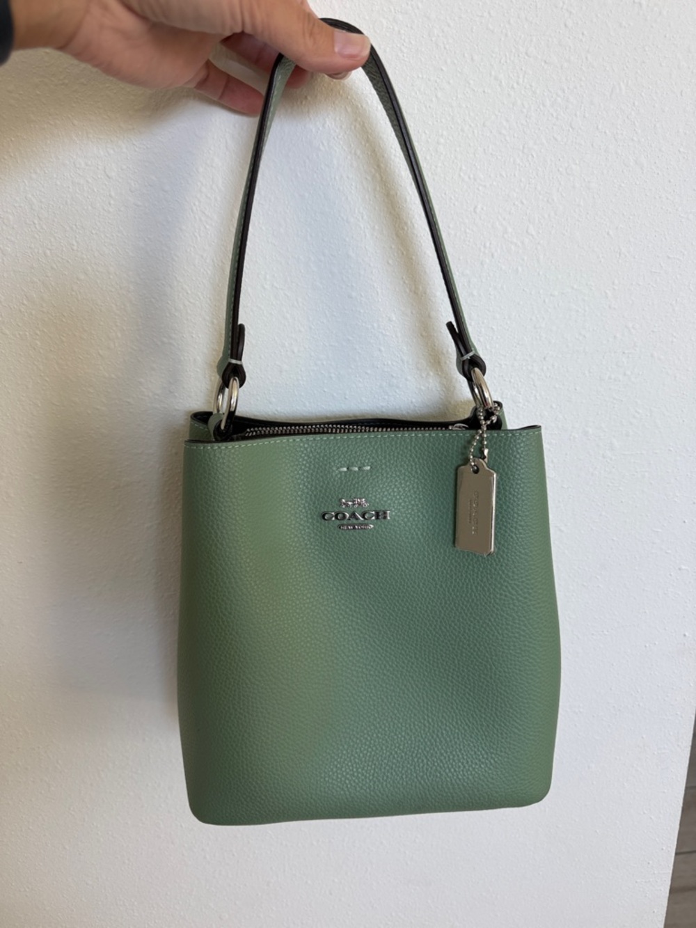 Coach mollie bucket Leather Bucket Bag with Silver Tag